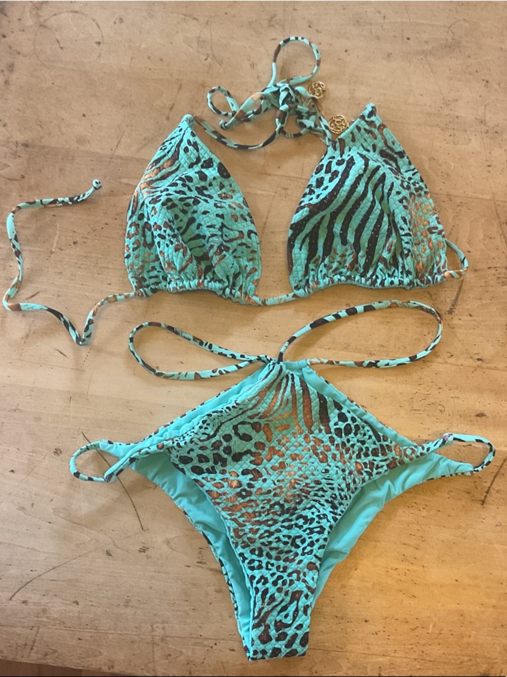 Luli Fama Turquoise & Copper Bikini
